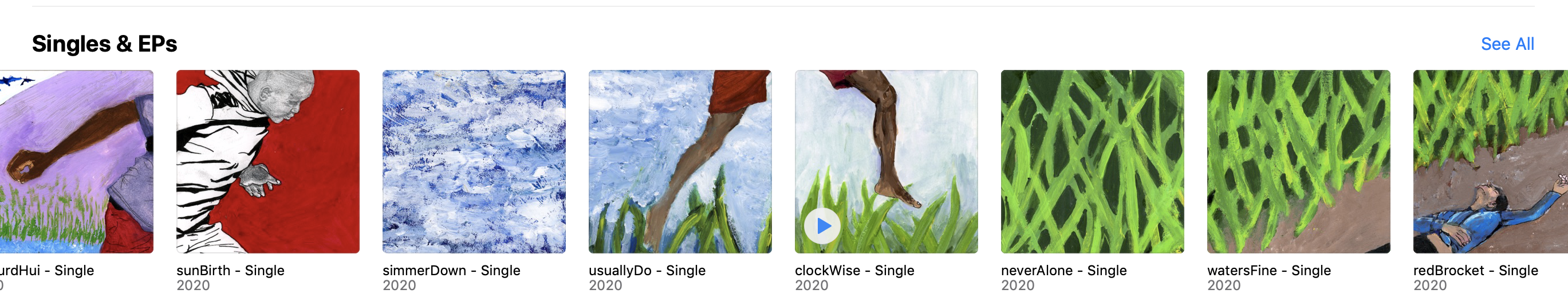 thomTide used Apple Music's release layout format to tell a story through artwork.